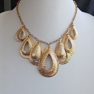 Paparazzi Gold Teardrop Statement Necklace